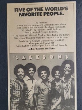 The Jacksons Vintage Promo Ad 1976